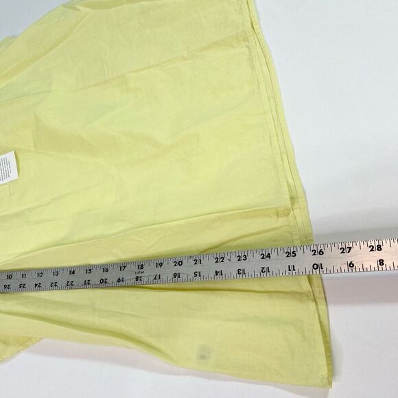 Stark X Blouse Womens Medium Yellow Tie Front Ruffle Short Sleeves Top New - Picture 7 of 10